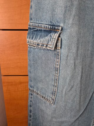 Pantalón vaquero ancho azul