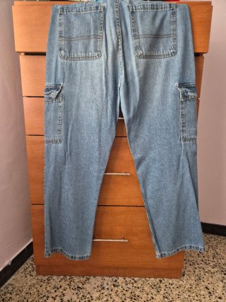 Pantalón vaquero ancho azul
