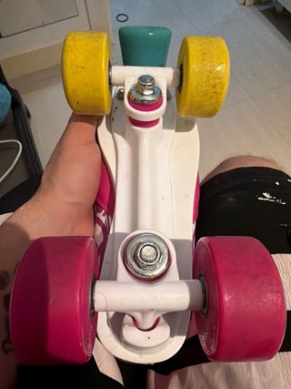 Patines rosas con diseño