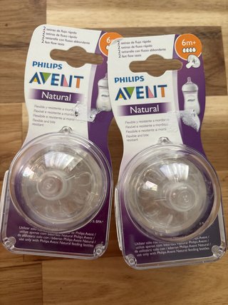 2 tetinas Philips Avent Natural flujo rápido