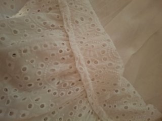 Vestido blanco batista perforada