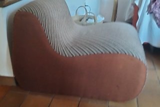 Sillón Orgánico Beige y Marrón