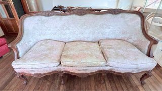 Conjunto Sillón Sofa y Mesas Madera y Mármol