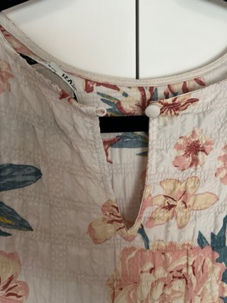 Vestido Zara flores manga larga T. XL