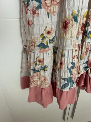 Vestido Zara flores manga larga T. XL