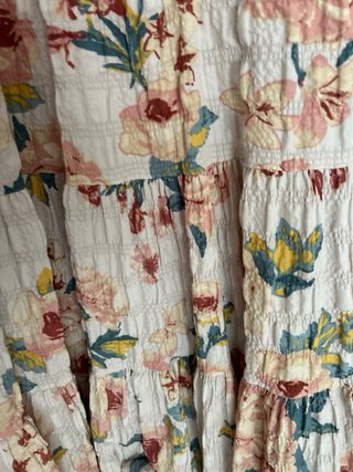 Vestido Zara flores manga larga T. XL