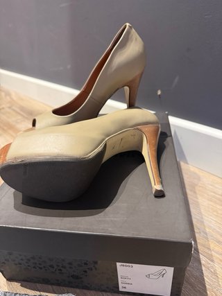Zapatos piel Bruno Premi Beige Talla 36