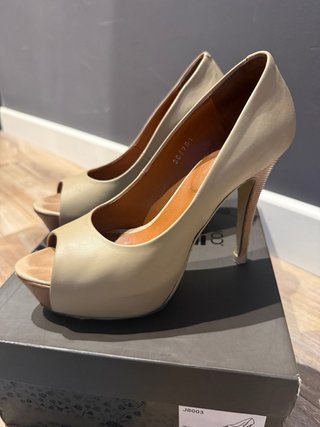 Zapatos piel Bruno Premi Beige Talla 36