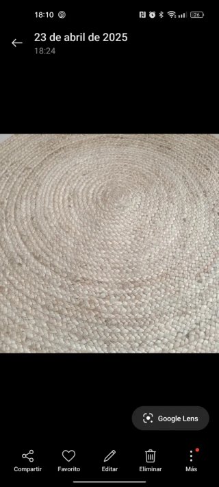 Alfombra Redonda Yute Natural Estilo Nórdico