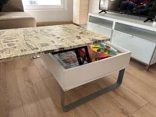 Mesa de centro de Sklum vinilo adhesivo y metal