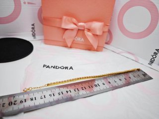 Pulsera Pandora Tennis Circonitas Dorada Ale S925