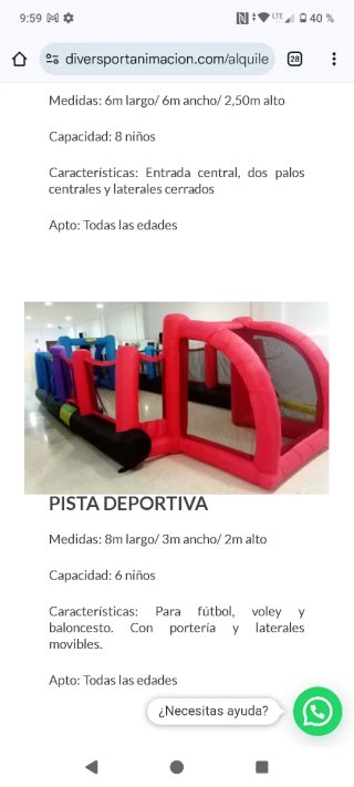 Hinchables en venta