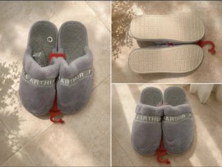 Pantuflas grises talla 40