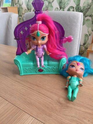 Shimmer y Shine Trono sorpresas mágicas.