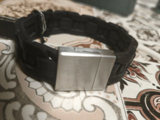 Pulsera Police Hombre Plata y Negro