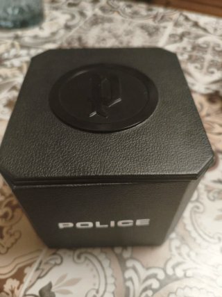 Pulsera Police Hombre Plata y Negro