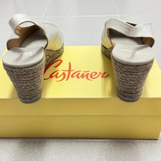 Alpargatas Castañer Beige/Plataforma