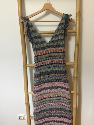 Vestido de punto Zara multicolor