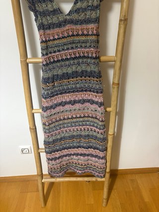 Vestido de punto Zara multicolor