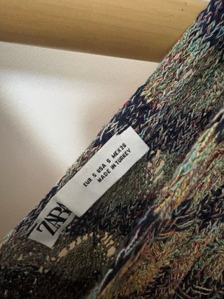 Vestido de punto Zara multicolor