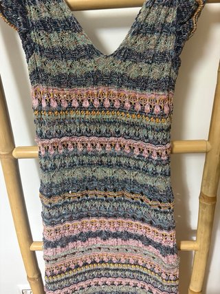 Vestido de punto Zara multicolor