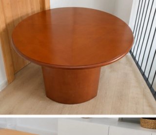 Mesa ovalada madera maciza extensible