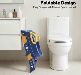 Adaptador WC Niños Escalera Azul Amarillo