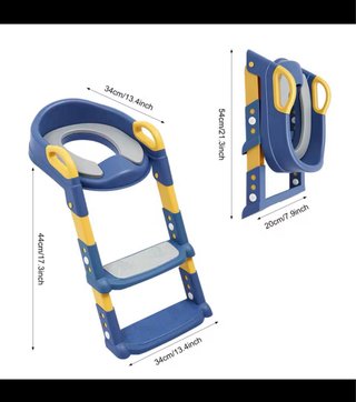Adaptador WC Niños Escalera Azul Amarillo