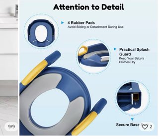 Adaptador WC Niños Escalera Azul Amarillo