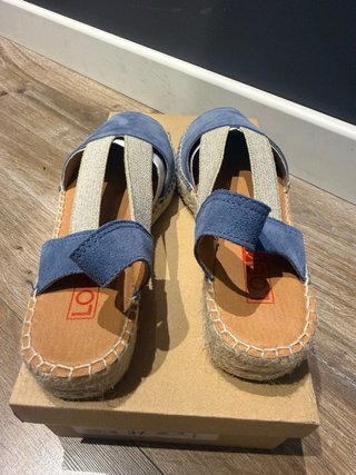 Alpargatas Piel Azul Talla 37