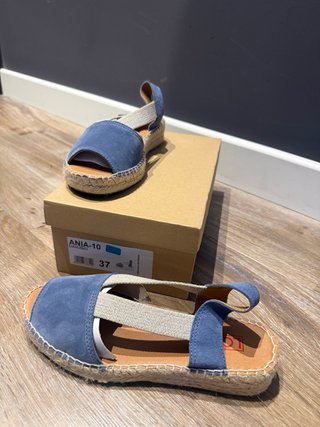 Alpargatas Piel Azul Talla 37