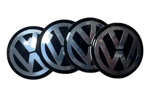 4 Tapas Tapacubos Adhesivas VW 90mm