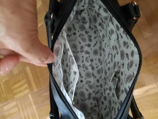Bolso Greenwich Negro y Beige Mujer