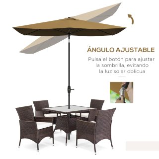 Sombrilla Terraza Exterior 3x2m Beige