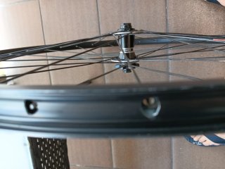 Rueda delantera eje pasante disco