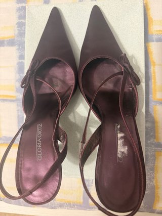 Zapatos Gloria Ortiz Tacon Aguja Fiesta Talla 38,