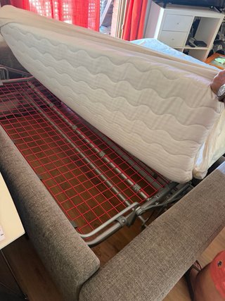 Sofá Cama Gris Tela