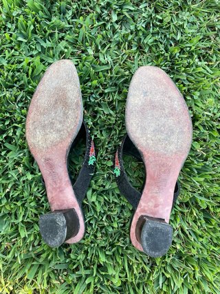 Sandalias Rebeca Sanver Piel Bordadas