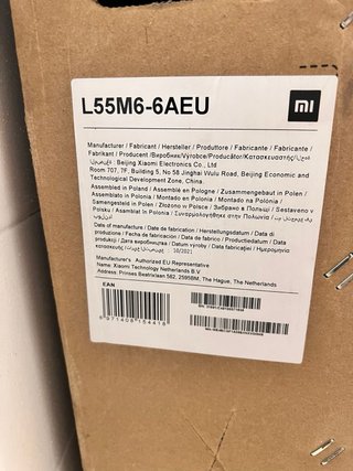 smart Tv Xiaomi P1 4K 55” sin abrir entrega gratis