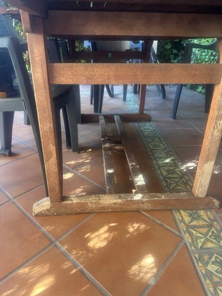 Mesa de madera exterior extensible