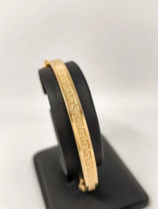 ORO NUEVO 18KT Caña grecas talladas