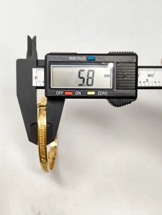 ORO NUEVO 18KT Caña grecas talladas