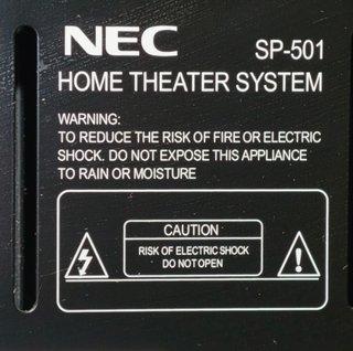 Home Cinema 5.1 NEC SP-501 + DAC + Cable Óptico