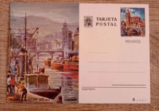Tarjeta Postal vintage de Bilbao