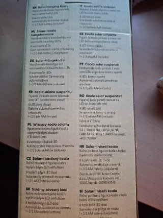 Lámpara Solar Colgante Koala