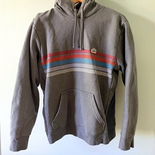 Felpa Patagonia con cappuccio grigia a righe taglia S