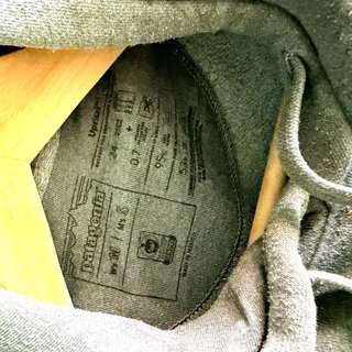 Felpa Patagonia con cappuccio grigia a righe taglia S