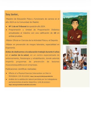 Preparador Oposiciones de Maestro EF en Madrid
