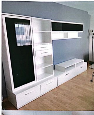 Mueble salón blanco modular