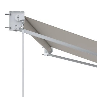 Toldo de pared aluminio beige manual